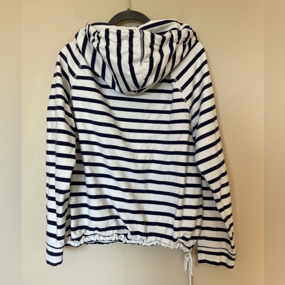 American Eagle Hooded Sweatshirt Navy & White Stripes Size Large - Picture 9 of 11